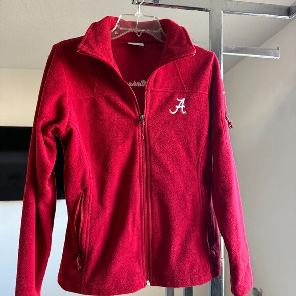 Alabama Crimson Tide Columbia Fleece Jacket Women Medium Red Full Zip NCAA - Picture 4 of 9